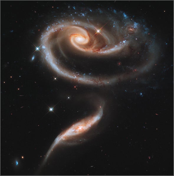 interacting galaxies photo by scientific american